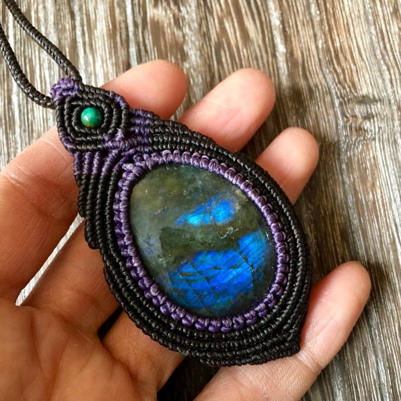 紫ラブラドライトチョーカー&ネックレス 紫ラブラドライトチョーカー