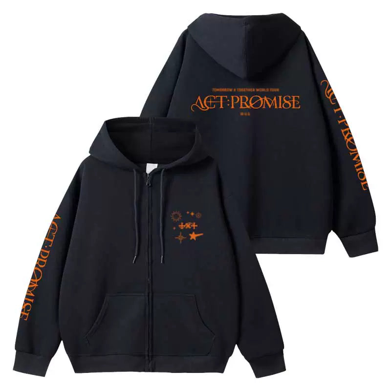TXT World Tour ACT : PROMISE Concert Zippered Hoodie (Fan-made