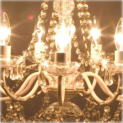 豪華絢爛 アンティーク調9灯シャンデリア 簡単取り付け LED電球対応