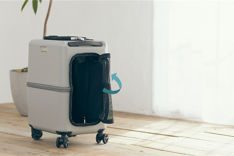 ペットキャリー ico Lサイズ PETICO ペチコ サンドグレー×ホワイト