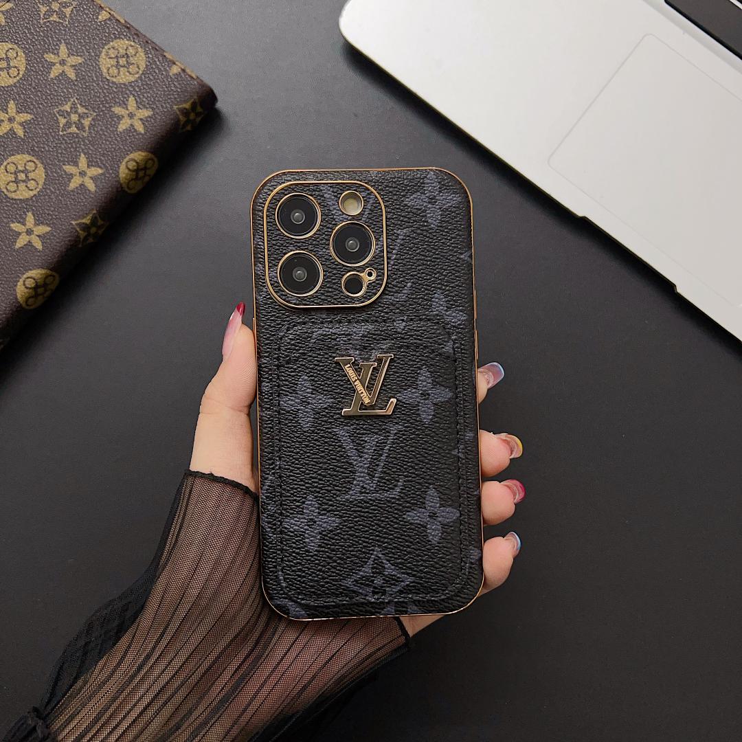 Card Holder LV Phone Case Fashion Leather for iPhone