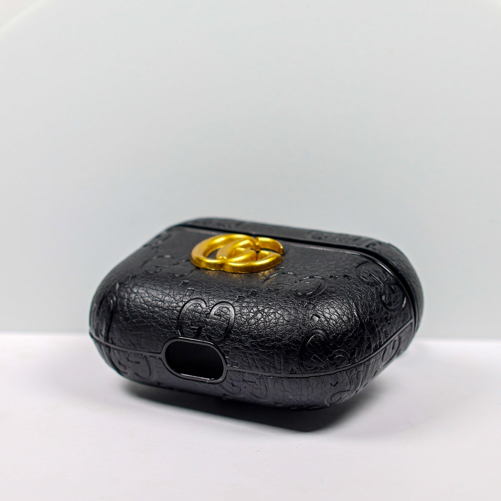Designer AirPods 2-3-Pro Case GG Black | uCaseSpot