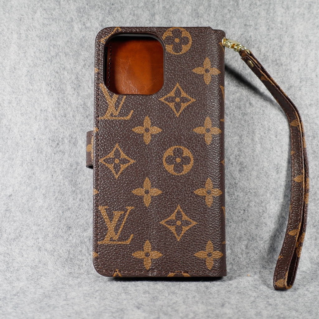 LV iPhone Folio Case with Card Holder and Zipper - uCaseSpot