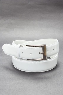 白いエナメルベルト販売店｜レザーバックルベルト白 【レギュラー