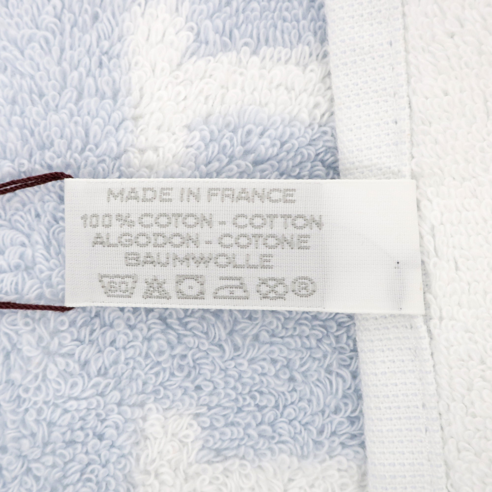 HERMES フェイスタオル（アヴァロン） ブルー・グラシェ