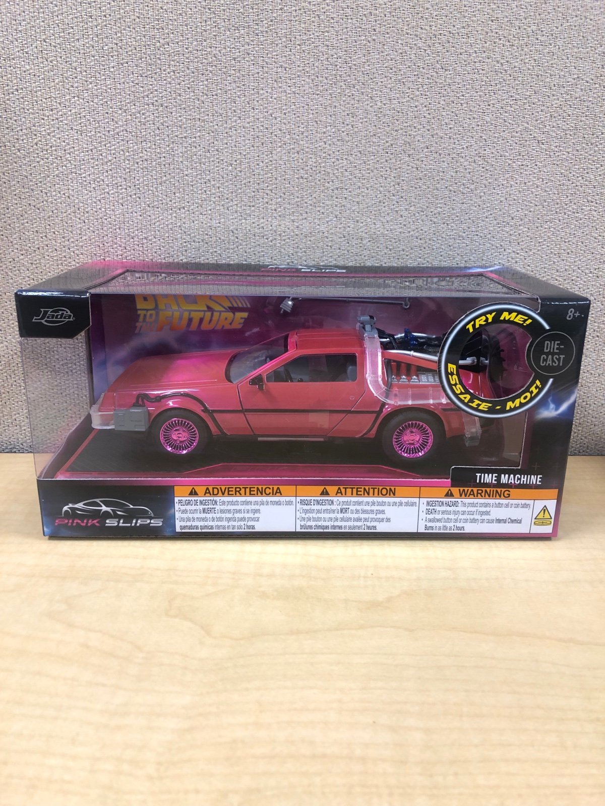 Jada Pink Slips 1:24 Back To The Future Time Machine Pink CHASE