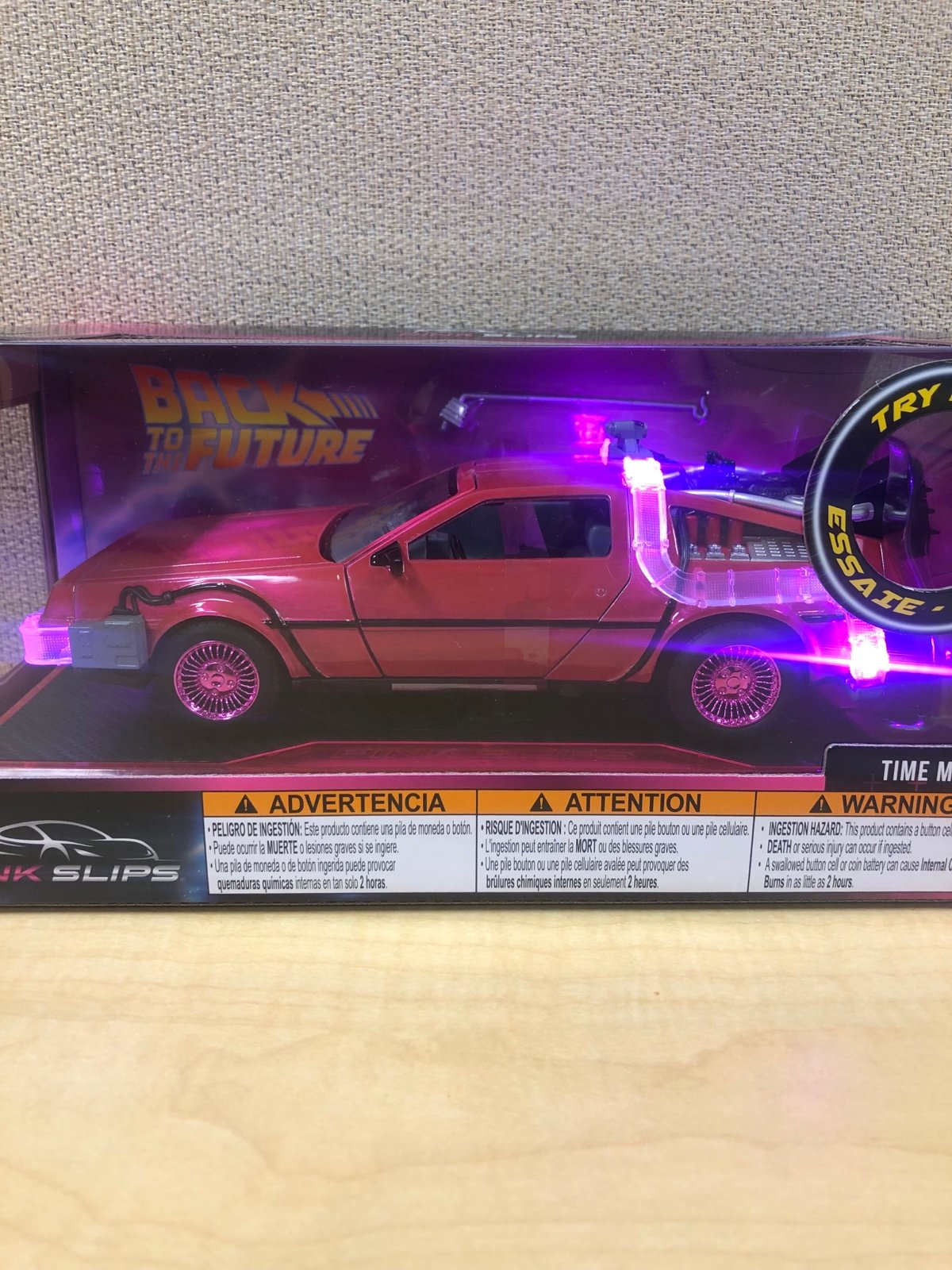 Jada Pink Slips 1:24 Back To The Future Time Machine Pink CHASE