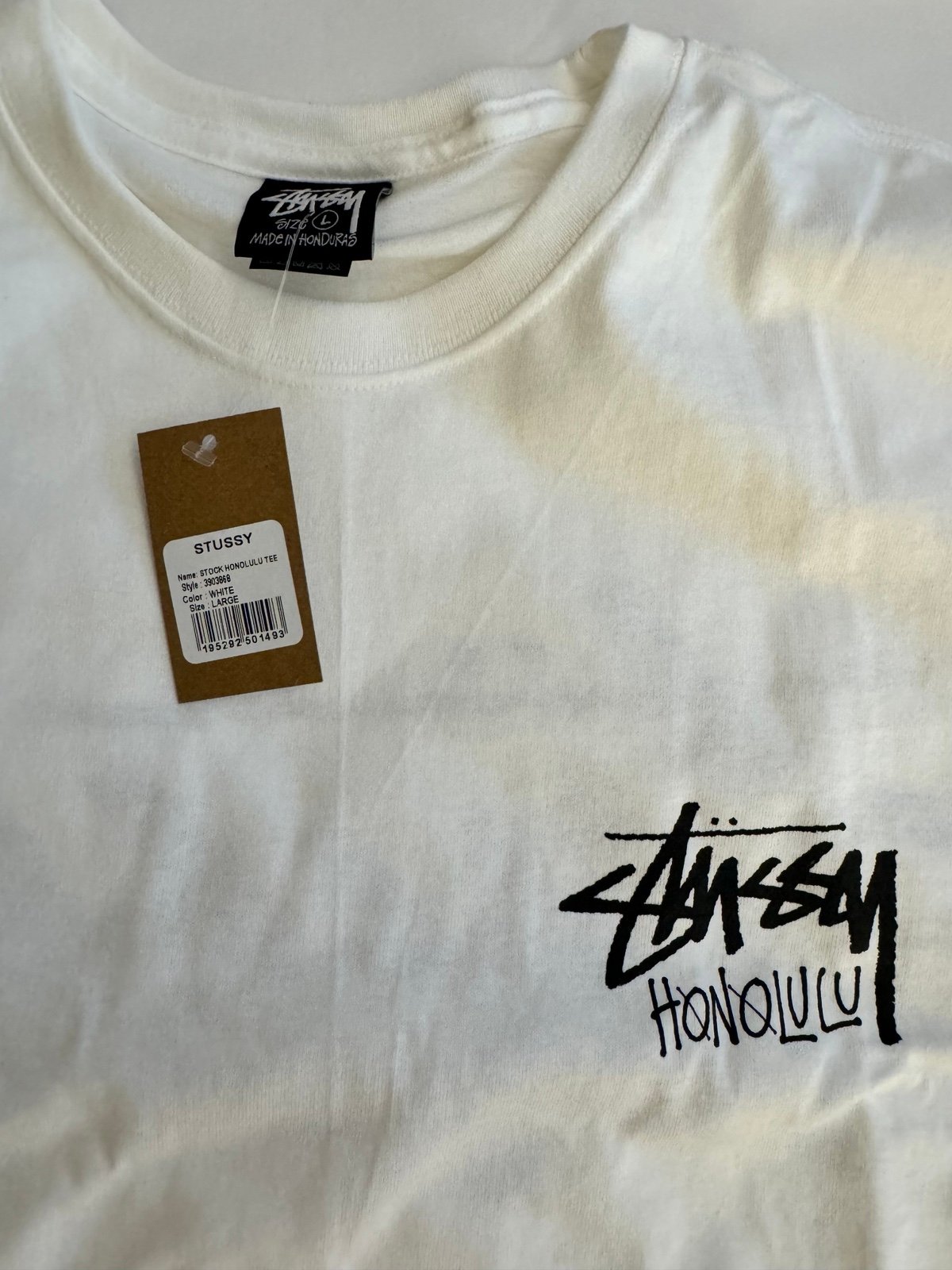 NWT Stussy Honolulu Hawaii Exclusive White Large
