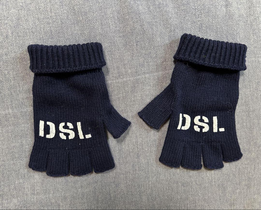 小物 N.HOOLYWOOD Fingerless Glove Navy N.HOOLYWOOD Fingerless