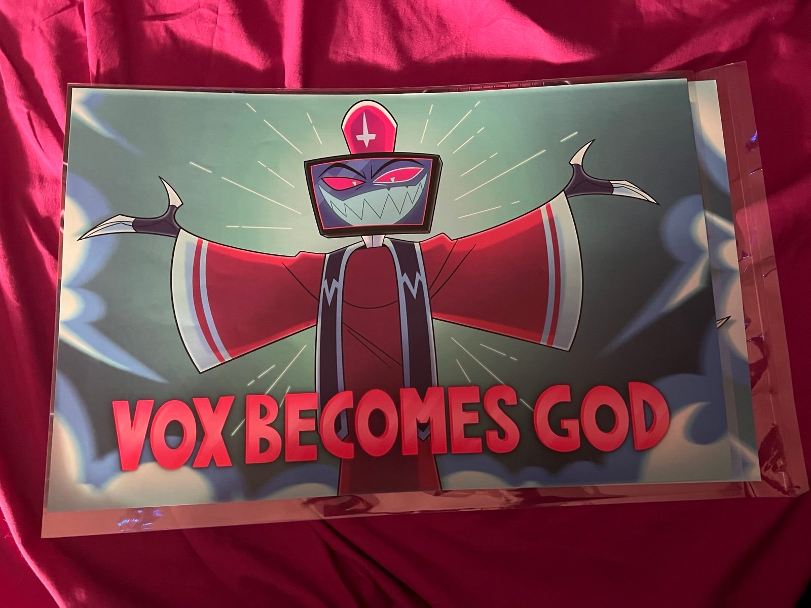 Hazbin hotel vox priest poster official!!