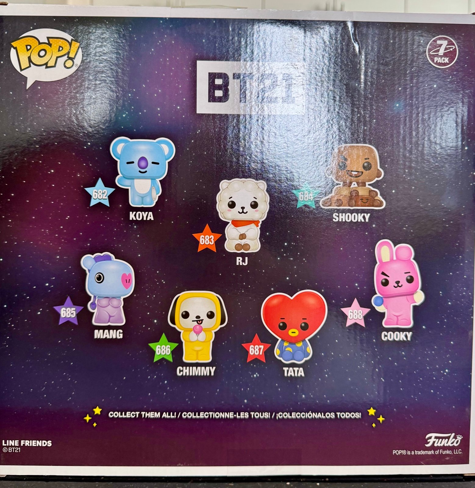 BT21 Funko POP! - 7 Pack BTS Barnes and Noble Exclusive