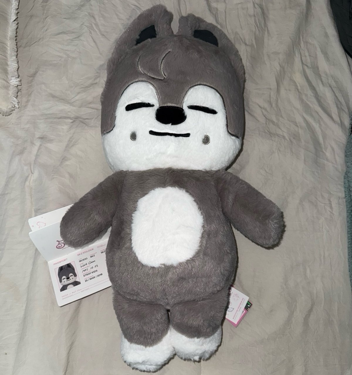 SKZOO 5'CLOCK PLUSHテディベア ウルフチャン ぬいぐるみ ウルフチャン