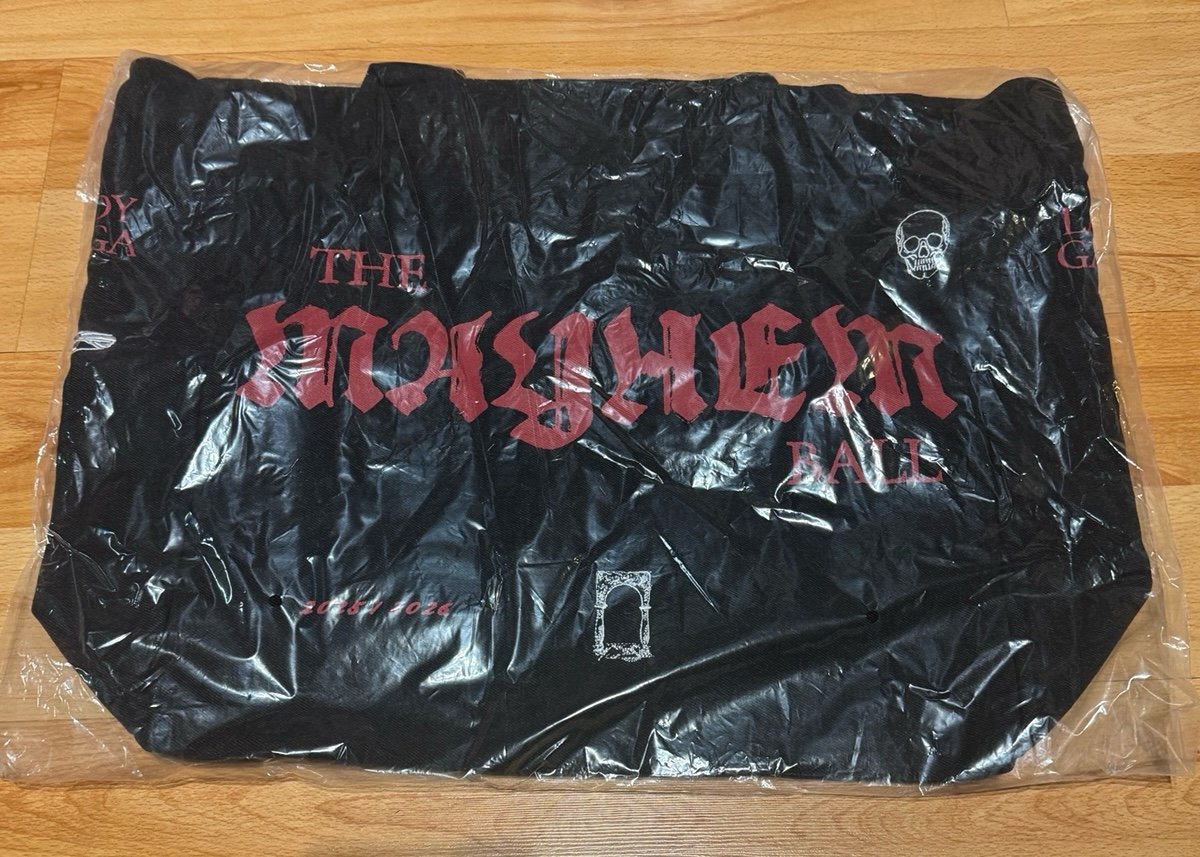 LADY GAGA MAYHEM BALL 2025 OFFICIAL TOTE BAG OPERA HAUS BLACK NEW