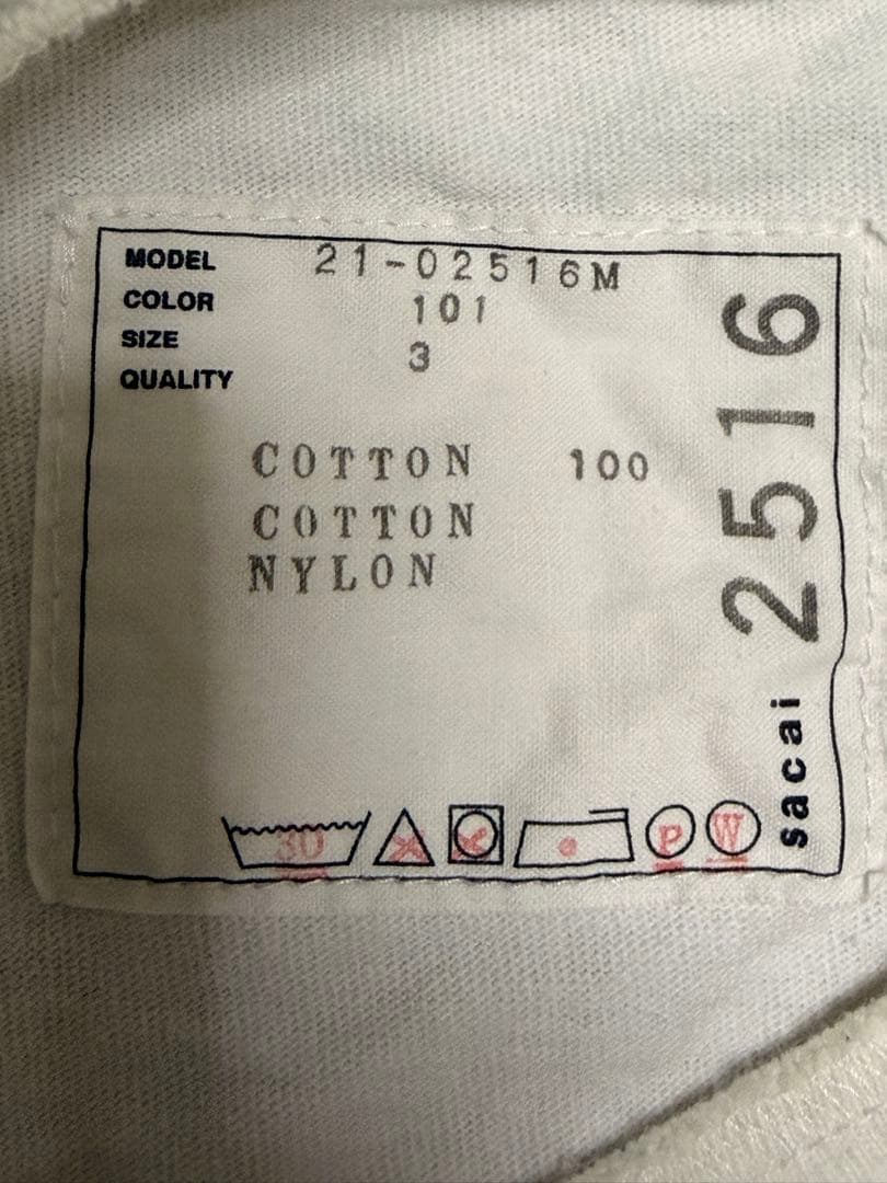 sacai 21SS POCKET TEE 21-02516M T-shirt