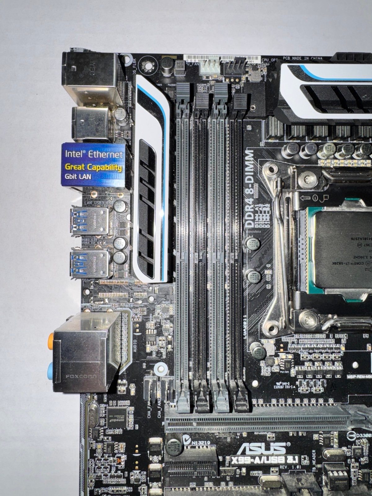 Asus X99-A motherboard w/ Intel i7-5820K CPU