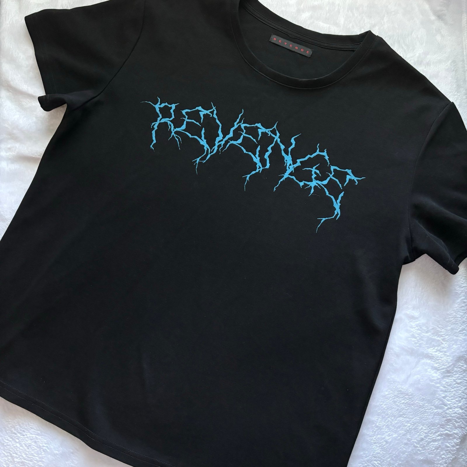 Revenge Blue Lightning Tee S (34-36) | Mercari