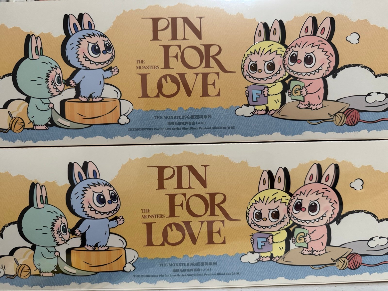 Authentic Pop mart the monsters PIN FOR LOVE series A-M