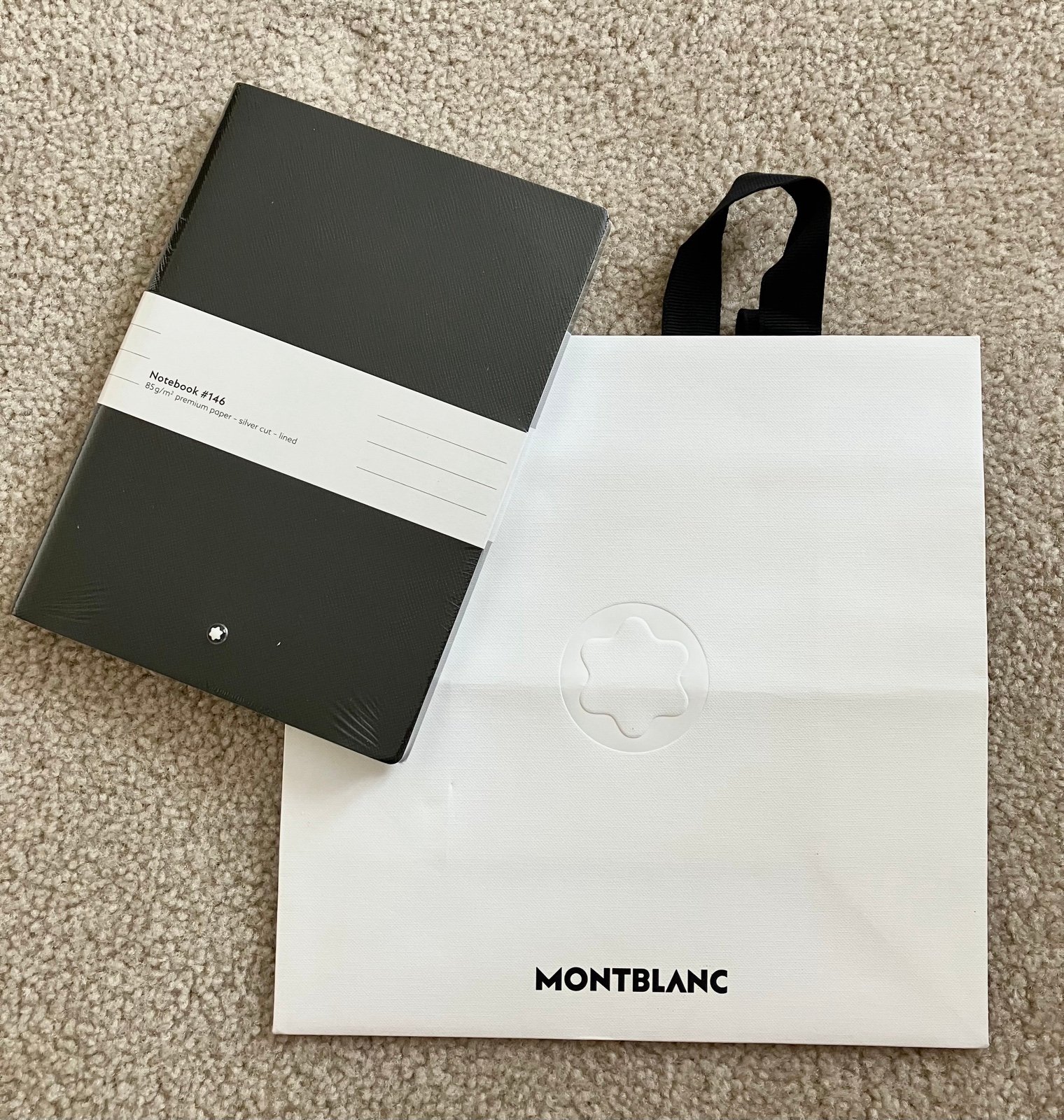 Montblanc Notebook Black Lined #146 Fine Stationery 113294 – black