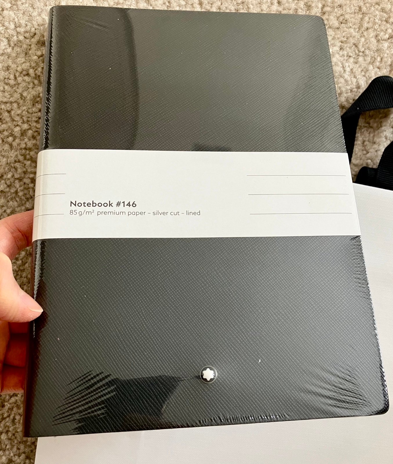 Montblanc Notebook Black Lined #146 Fine Stationery 113294 – black