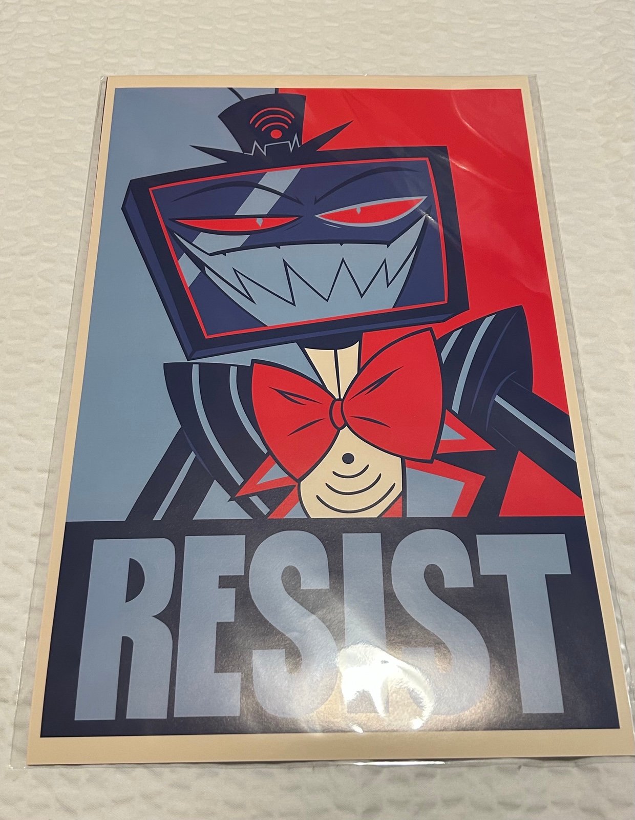 Hazbin Hotel Vox Propaganda Resist Exclusive Poster