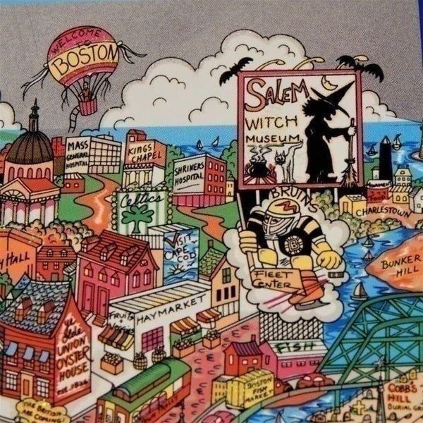 Charles Fazzino Historically Boston 2000 Piece Glitter Puzzle