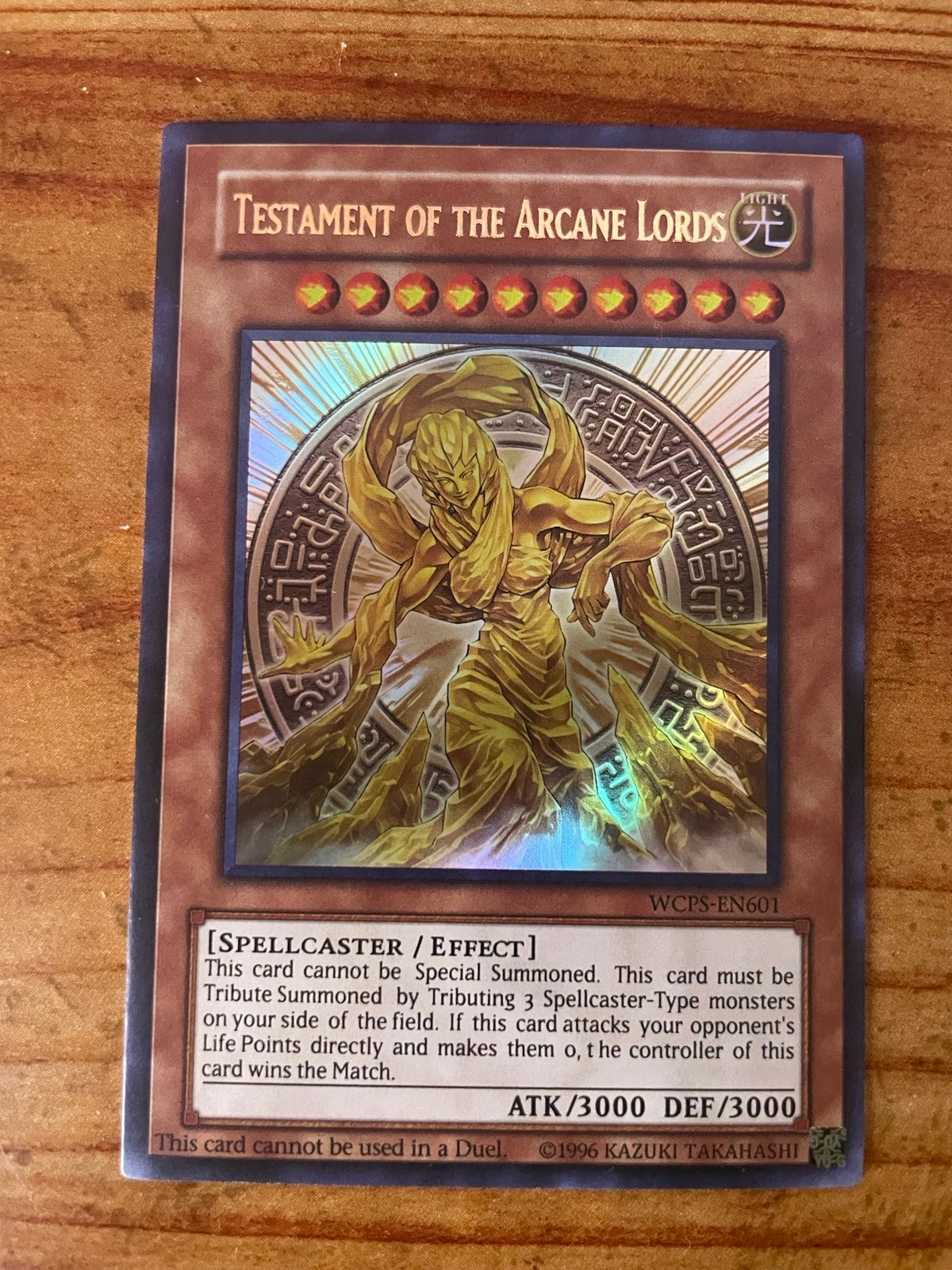 Yugioh Testament of the Arcane Lords / WCPS-EN601