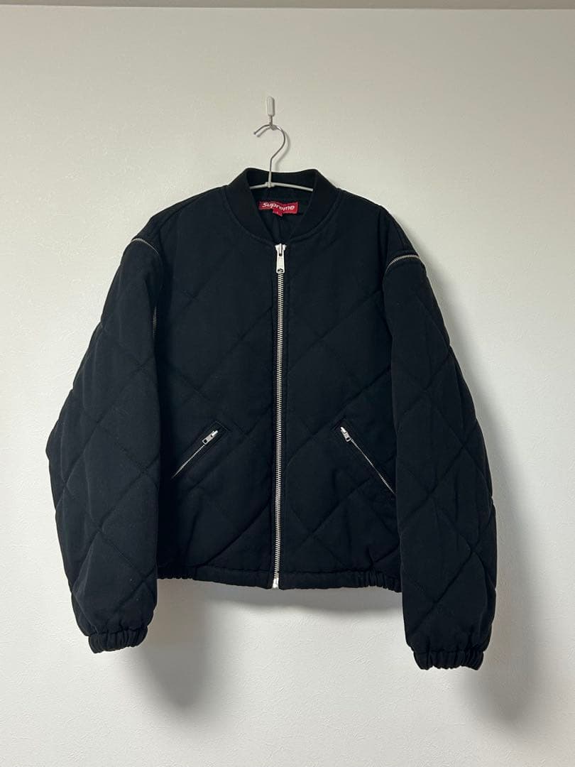 Supreme Zip-Off Sleeve Quilted Bomber Jacket