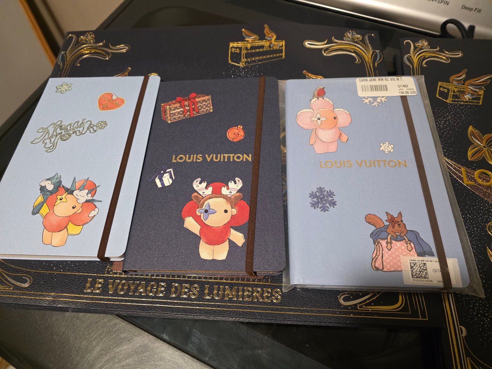 Louis vuitton vivienne holiday notebook set | Mercari