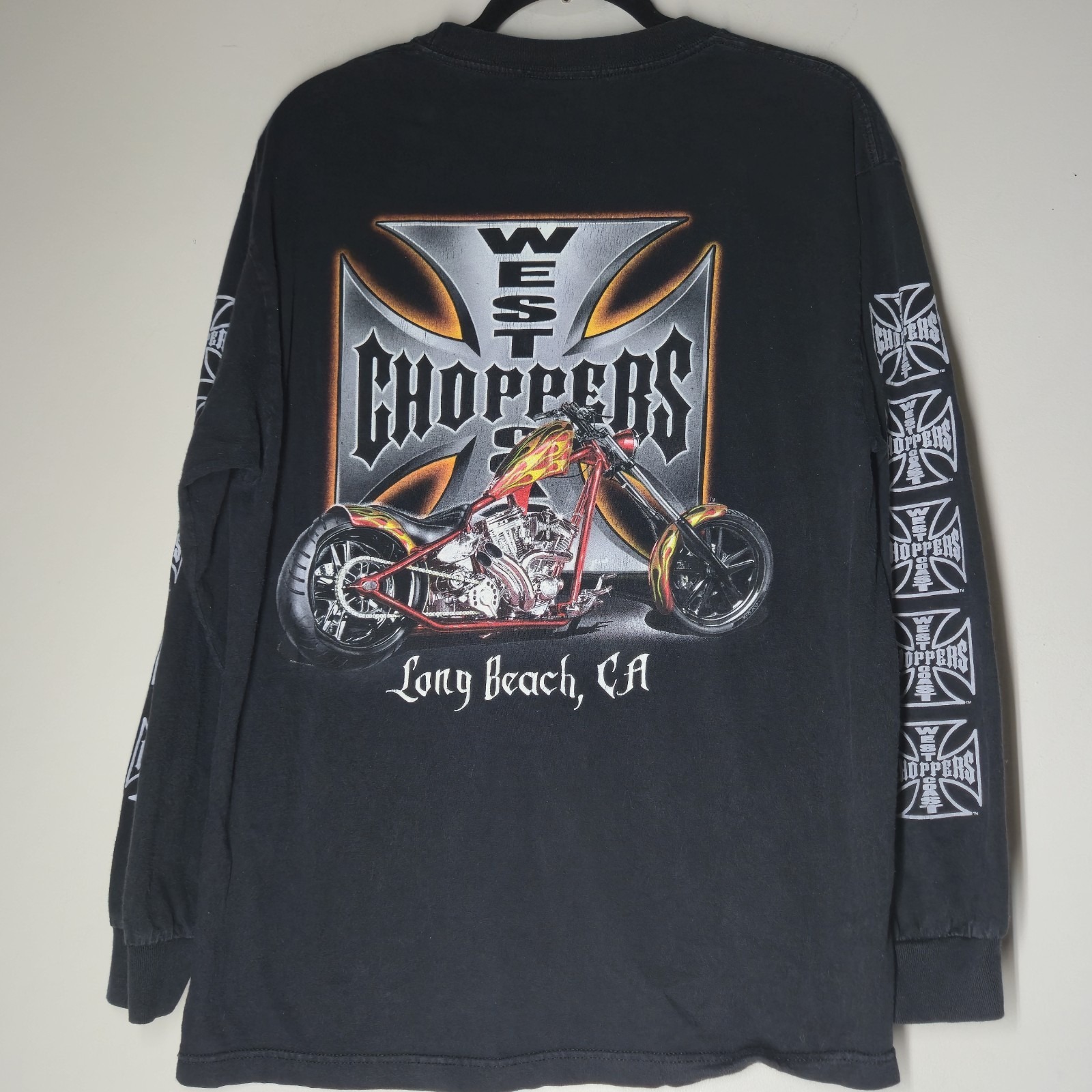 Vintage Jesse Who West Coast Choppers Long Sleeve Shirt Largeb
