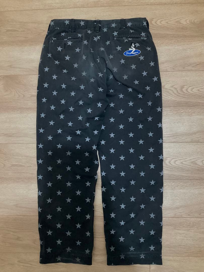 Supreme 22SS Chino Pant Black Stars 32