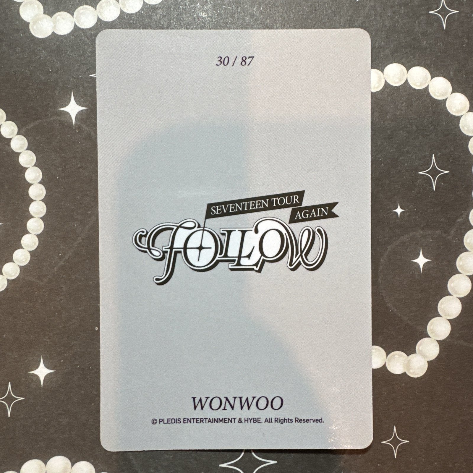 SEVENTEEN Follow Again Tour 30/87 Wonwoo | Mercari