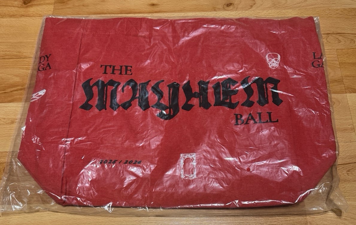 LADY GAGA MAYHEM BALL 2025 OFFICIAL TOTE BAG RED OPERA HAUS NEW