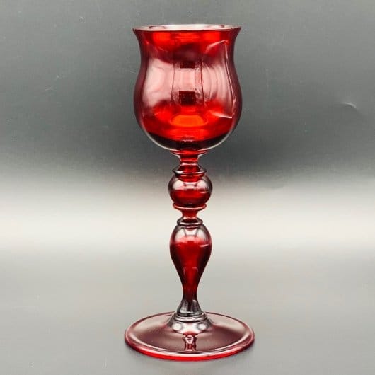 美品 Murano Glass ムラーノ ガラス サマータイム ゴブレット 1客 H27