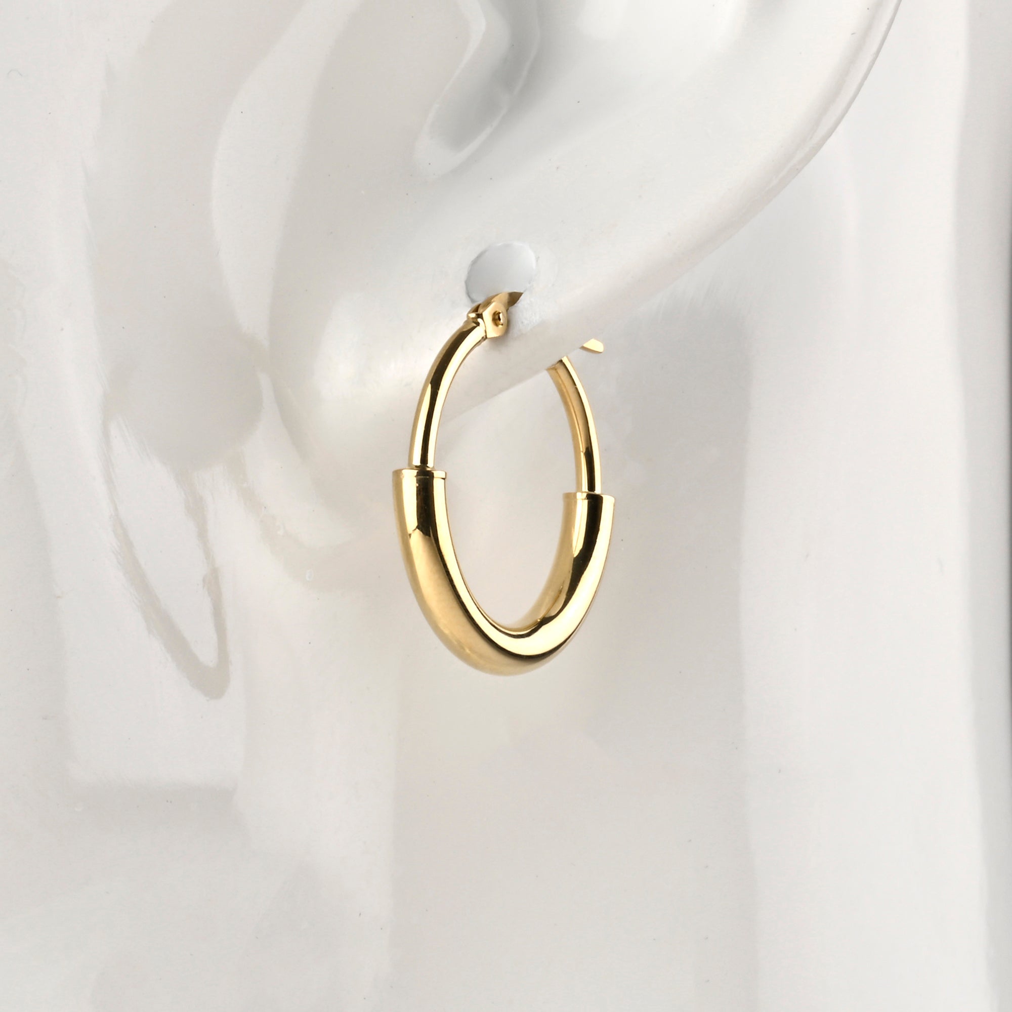 UNOAERRE K18イエローゴールドデザインフープピアス 31815 | UNOAERRE