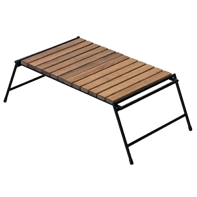 アイアン工房 アウトドアテーブル 木製スラットデザイン アイアン工房