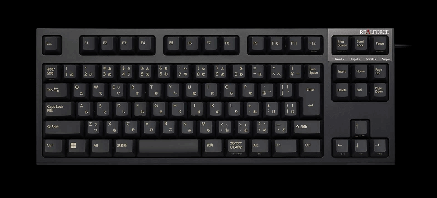 REALFORCE TKL S / R2TLS-JP4-BK 生産終了品 REALFORCE TKL S ⁄ R2TLS