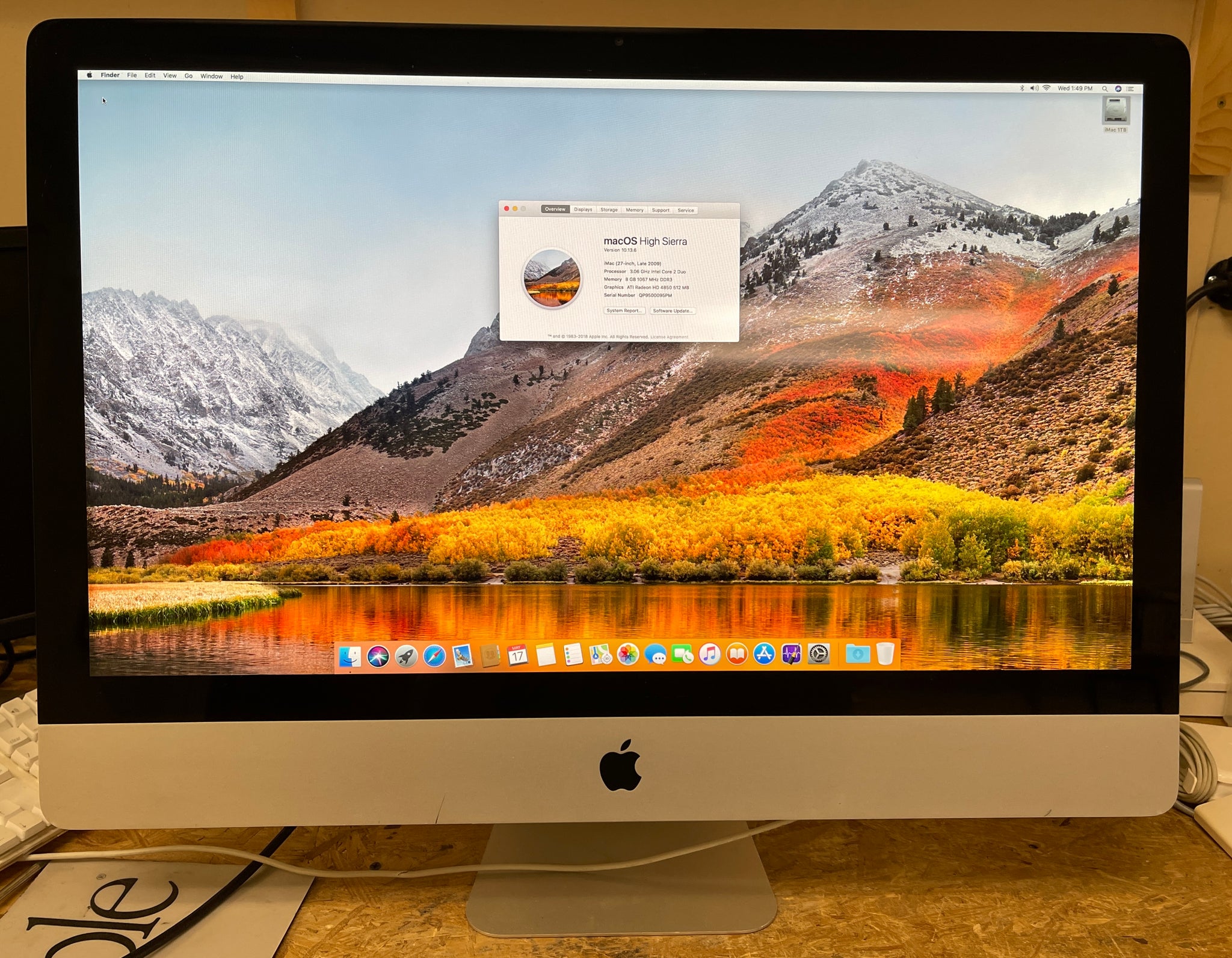 ジャンク Apple iMac 27-inch Late 2013 A1419 Core i5 3.2GHz /4GB/27
