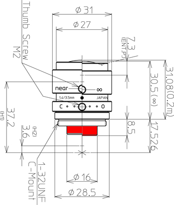 LM4NC1L興和(KOWA：コーワ)CマウントCCTV交換レンズ