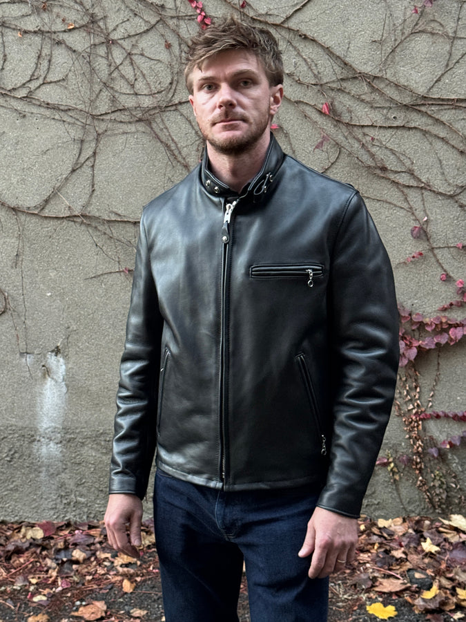 Schott 141 Classic Racer Leather Motorcycle Jacket – Union Garage