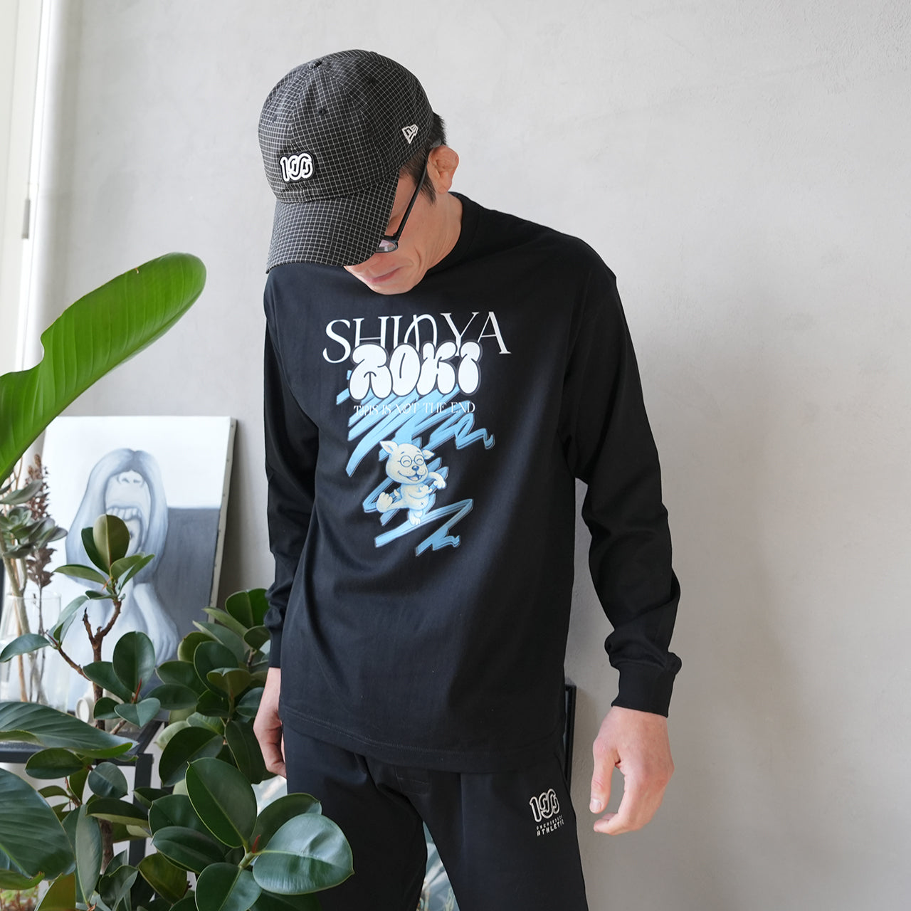 soxsocks 逃げ水あむロングスリーブTシャツ 黒 逃げ水あむ soxsocks