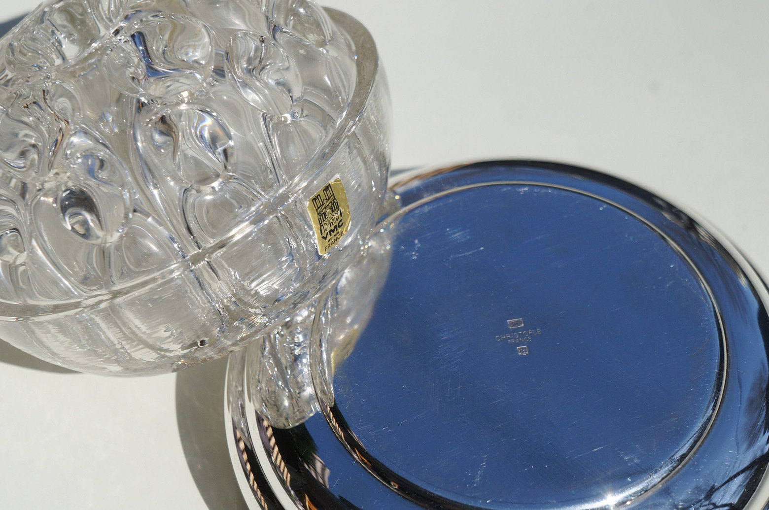 お値下げしました、クリストフルフラワーベースBOUCHERONプレートセット