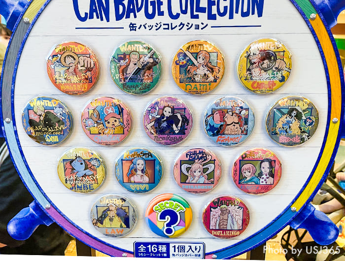 ワンピース USJ 缶バッジ セット USJ】2023年ワンピースのグッズ70種類