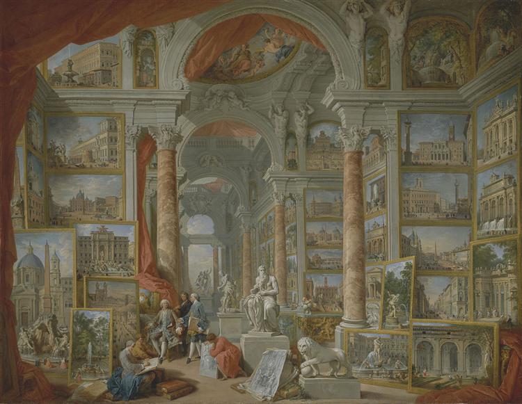 Picture Gallery with Views of Modern Rome, 1758 - Giovanni Paolo