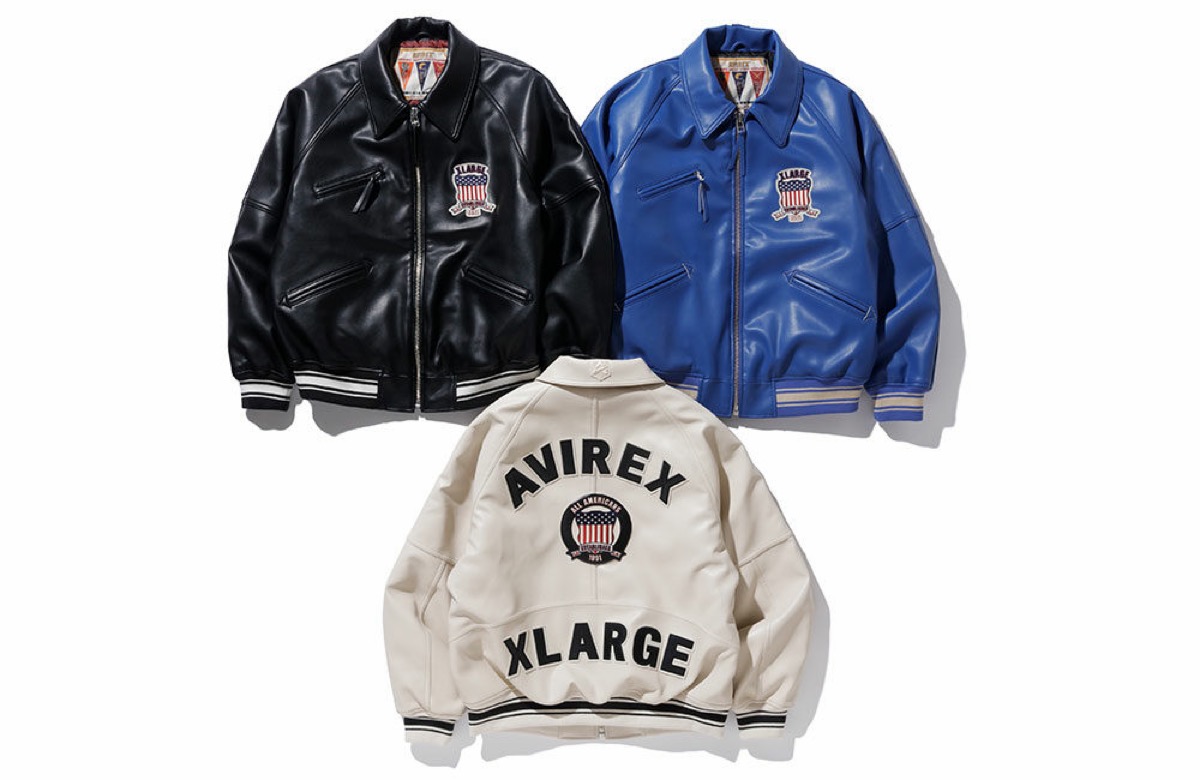 XLARGE®︎ × AVIREX コラボヴァーシティジャケットが国内11月12日に