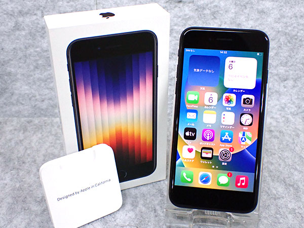 中古 美品】国内版 SIMフリー iPhone SE 第3世代 128GB ミッドナイト