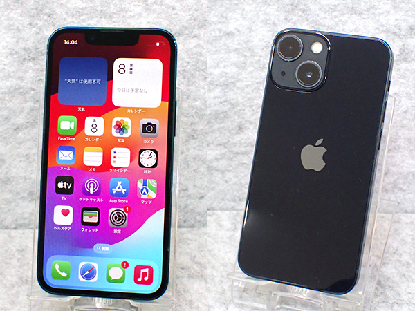 中古】国内版SIMフリー iPhone 13 mini 128GB ミッドナイト 黒 MLJC3J