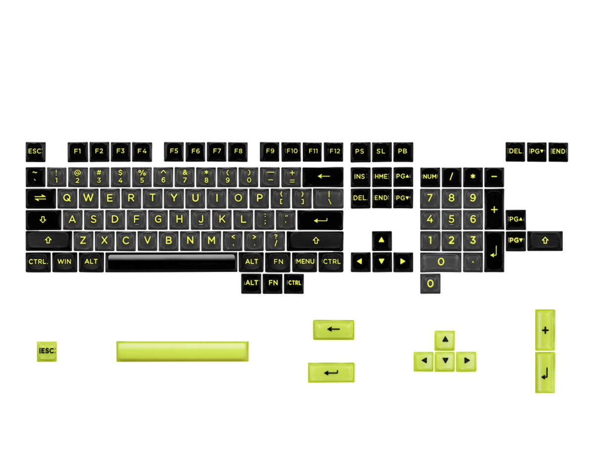 Pulsar 3D Polycarbonate Keycaps - Acid Rewind Limited Edition - us