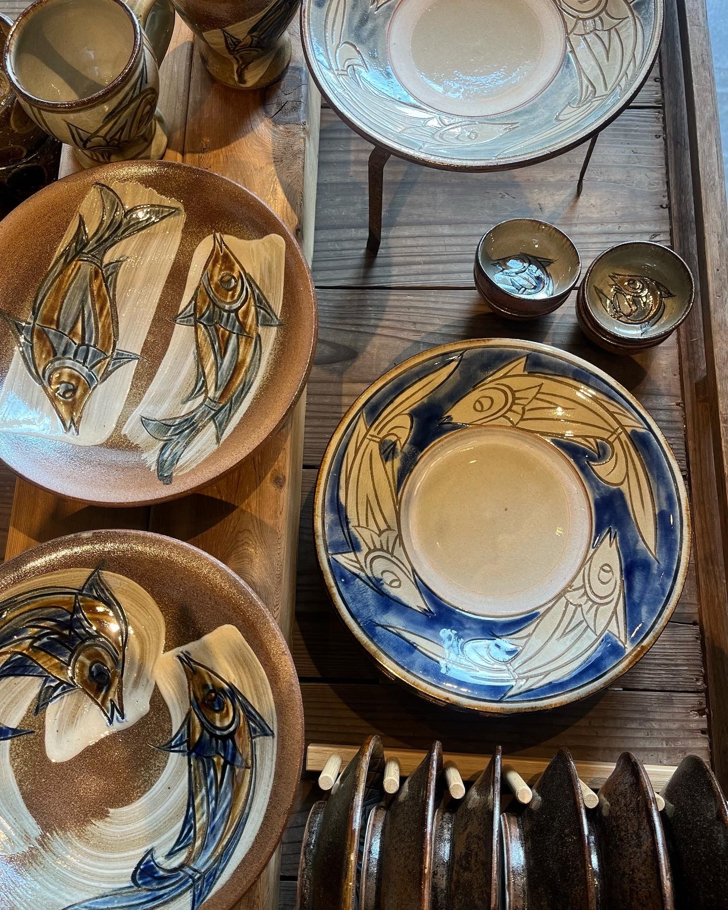 金城敏昭作 沖縄やちむん壺屋焼の皿