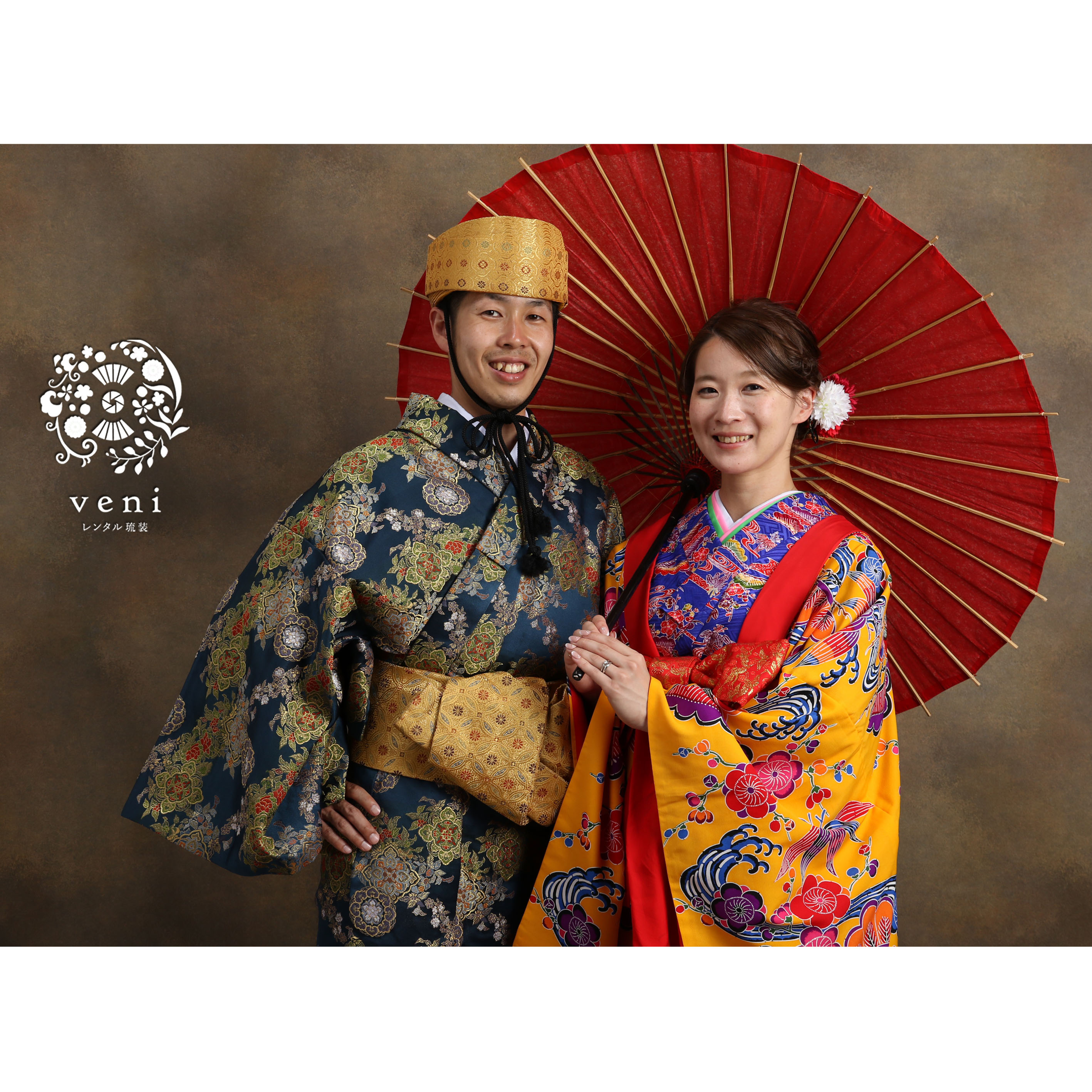 レンタル】紅型打掛「一越松柄」 沖縄 紅型 打掛