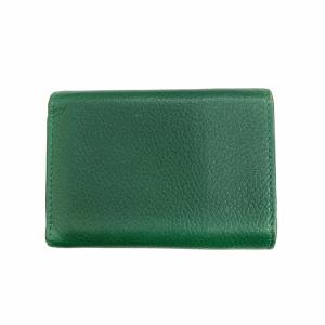 三つ折り財布 ミニウォレット レザー ロゴ 緑 グリーン GY17（2024/10